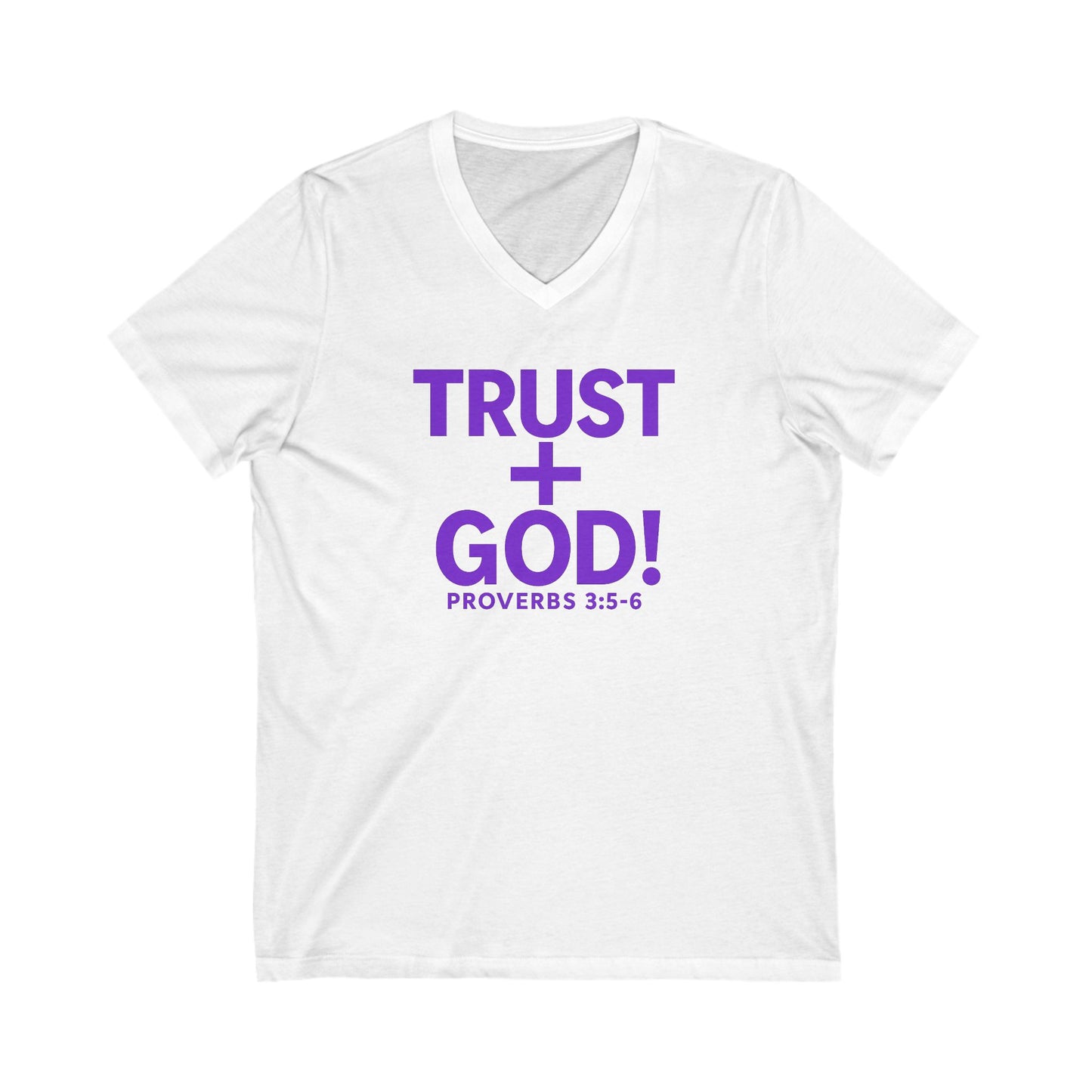"Trust God" Jersey Short Sleeve T-Shirt, Proverbs 3:5-6