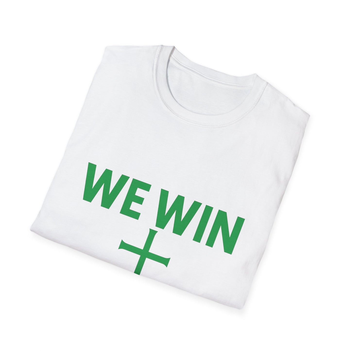 Faith-Inspired T-Shirt - 'We Win' Romans 8:37 Christian Tee