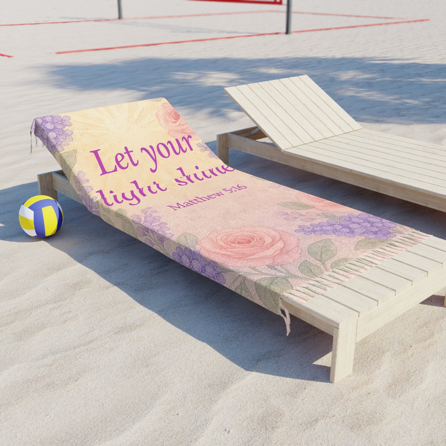 'Let Your Light Shine!' Boho Beach Cloth, Matthew 5:16