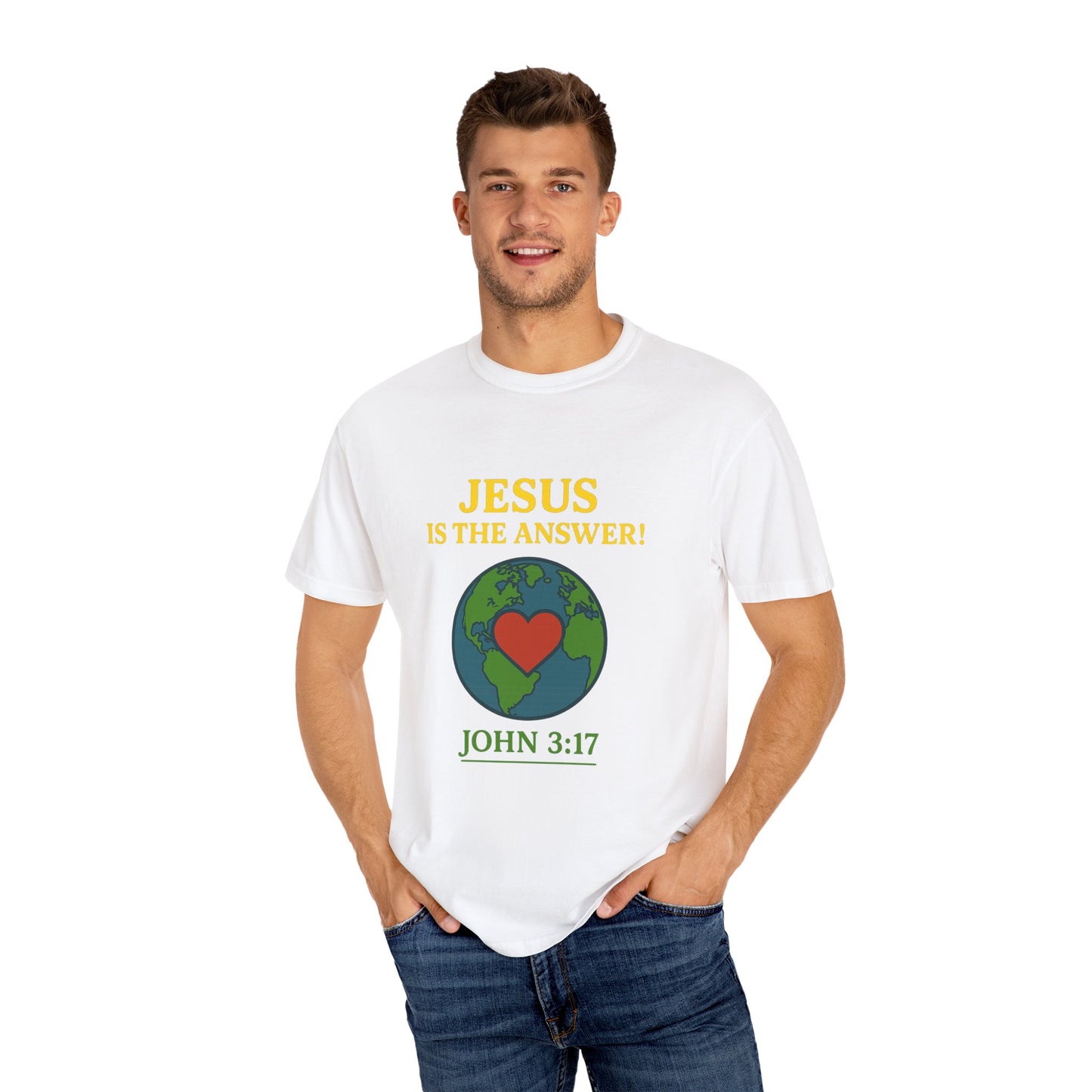 Christian Faith Tee 'Jesus is the Answer!' John 3:17