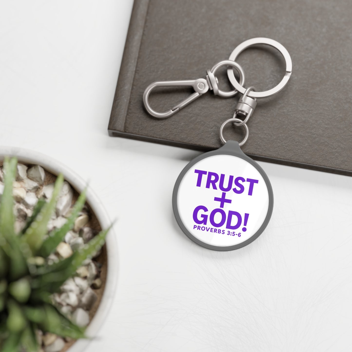 Keyring Tag Trust God Proverbs 3:5-6