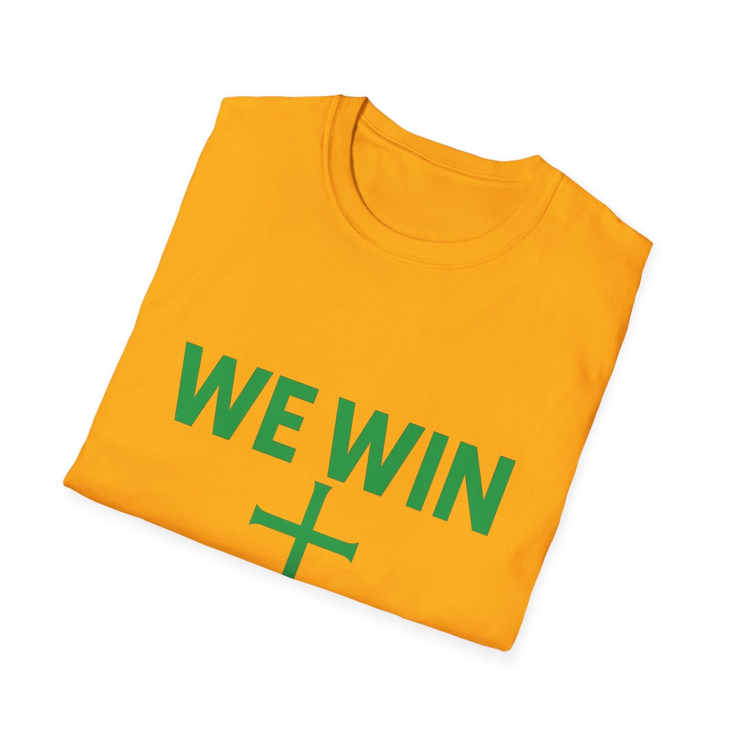 Faith-Inspired T-Shirt - 'We Win' Romans 8:37 Christian Tee