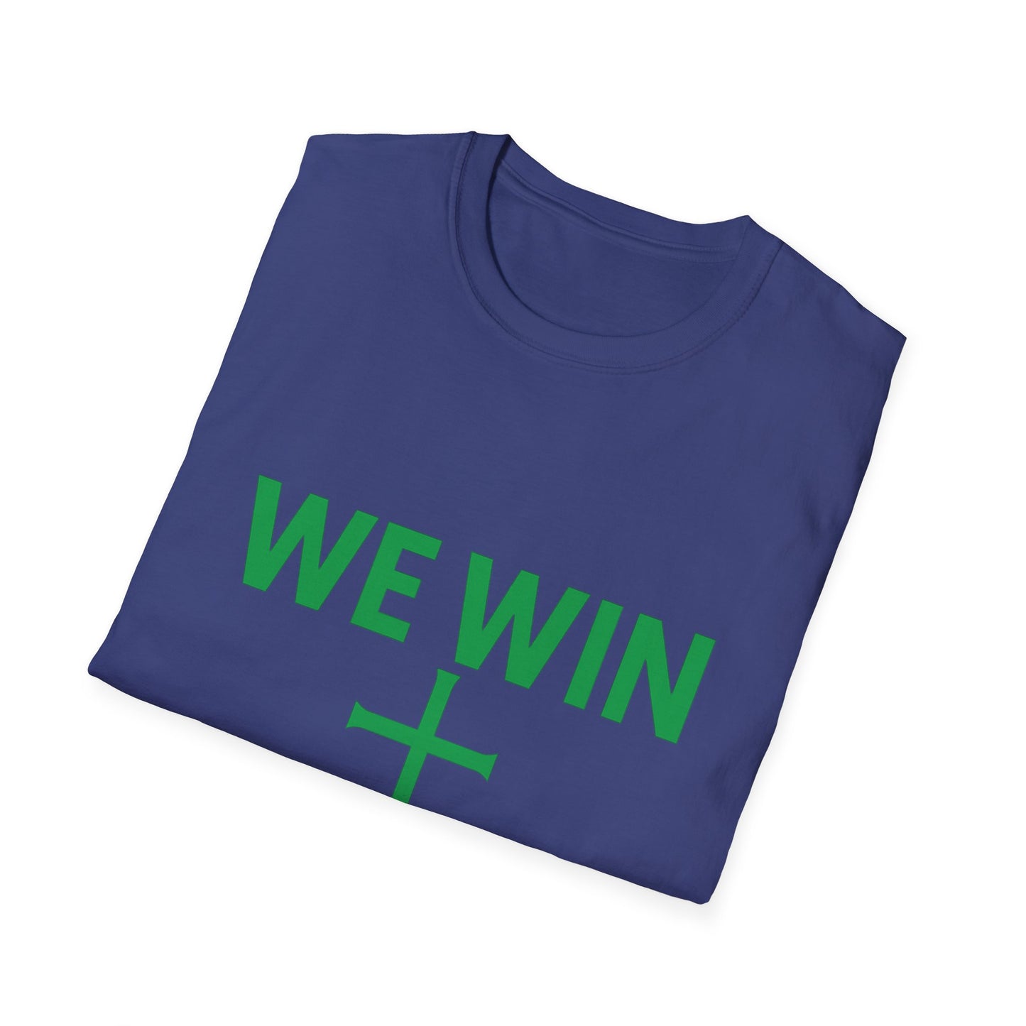 Faith-Inspired T-Shirt - 'We Win' Romans 8:37 Christian Tee