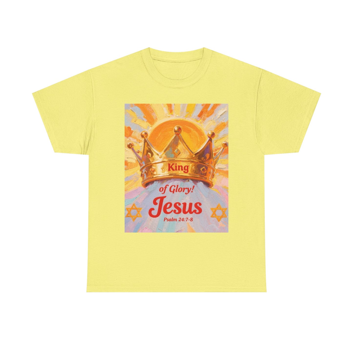 King of Glory Graphic Tee, Faith Based Shirt, Christian Apparel, Psalm 24:7-8 Tee