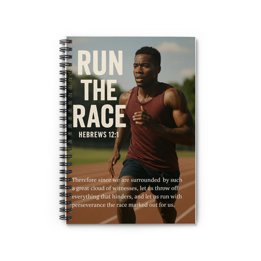 Inspirational Spiral Notebook - 'Run the Race' Hebrews 12:1