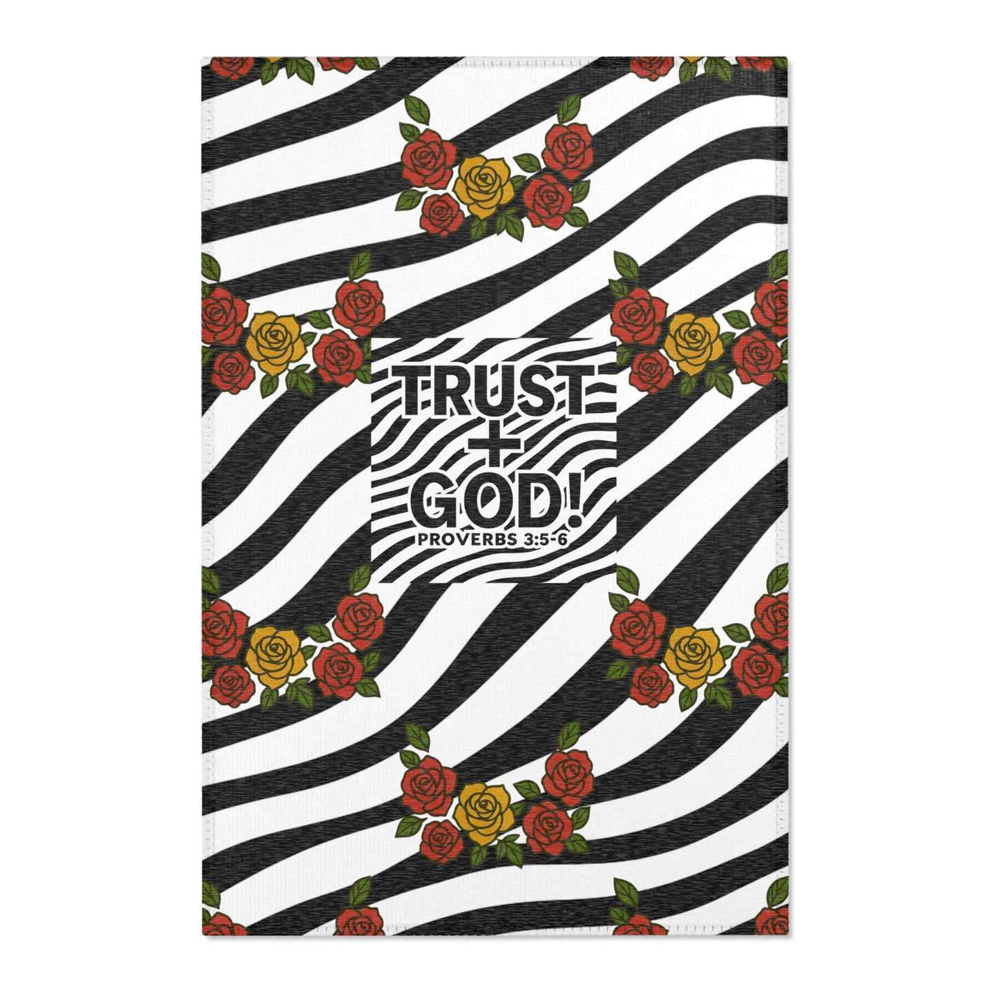 Faith-Inspired Trust God Area Rug, Home Decor