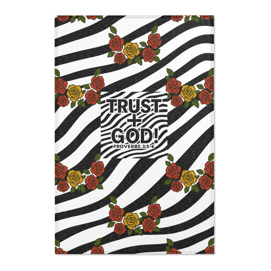 Faith-Inspired Trust God Area Rug, Home Decor