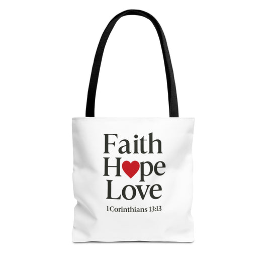 Faith Hope Love Tote Bag