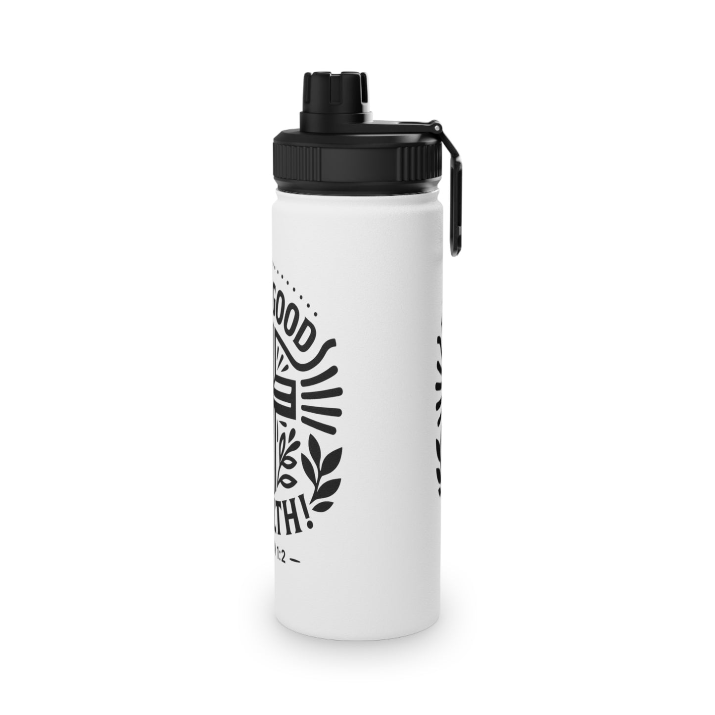 Faith Inspired 'Be In Good Health!' Stainless Steel Water Bottle, Christian Motivational Flask