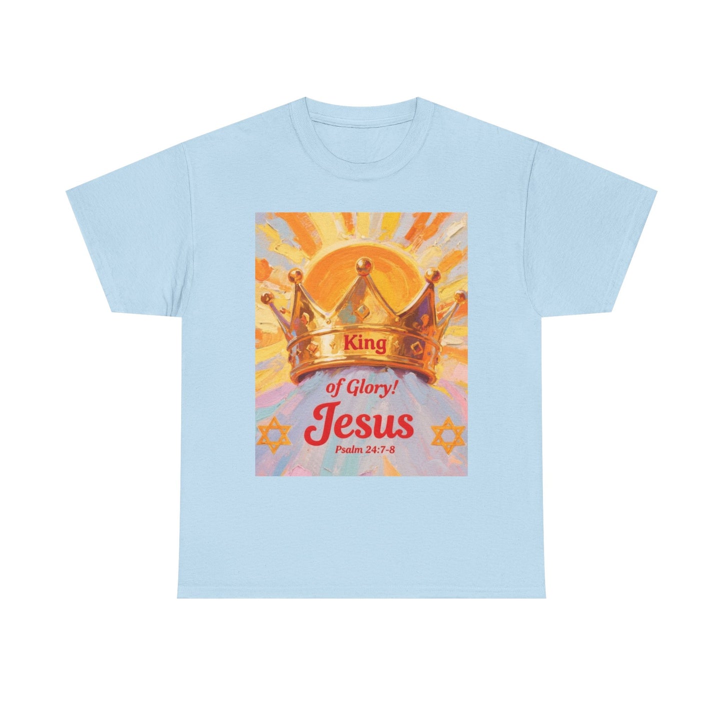 King of Glory Graphic Tee, Faith Based Shirt, Christian Apparel, Psalm 24:7-8 Tee