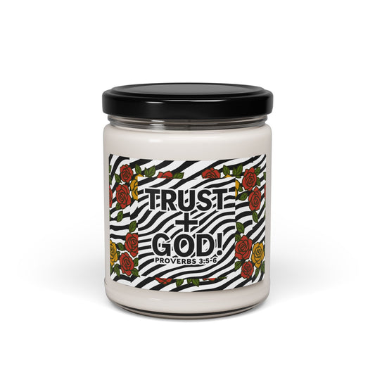 Soy Candle - Trust in God 9oz, Spiritual Gift, Home Fragrance