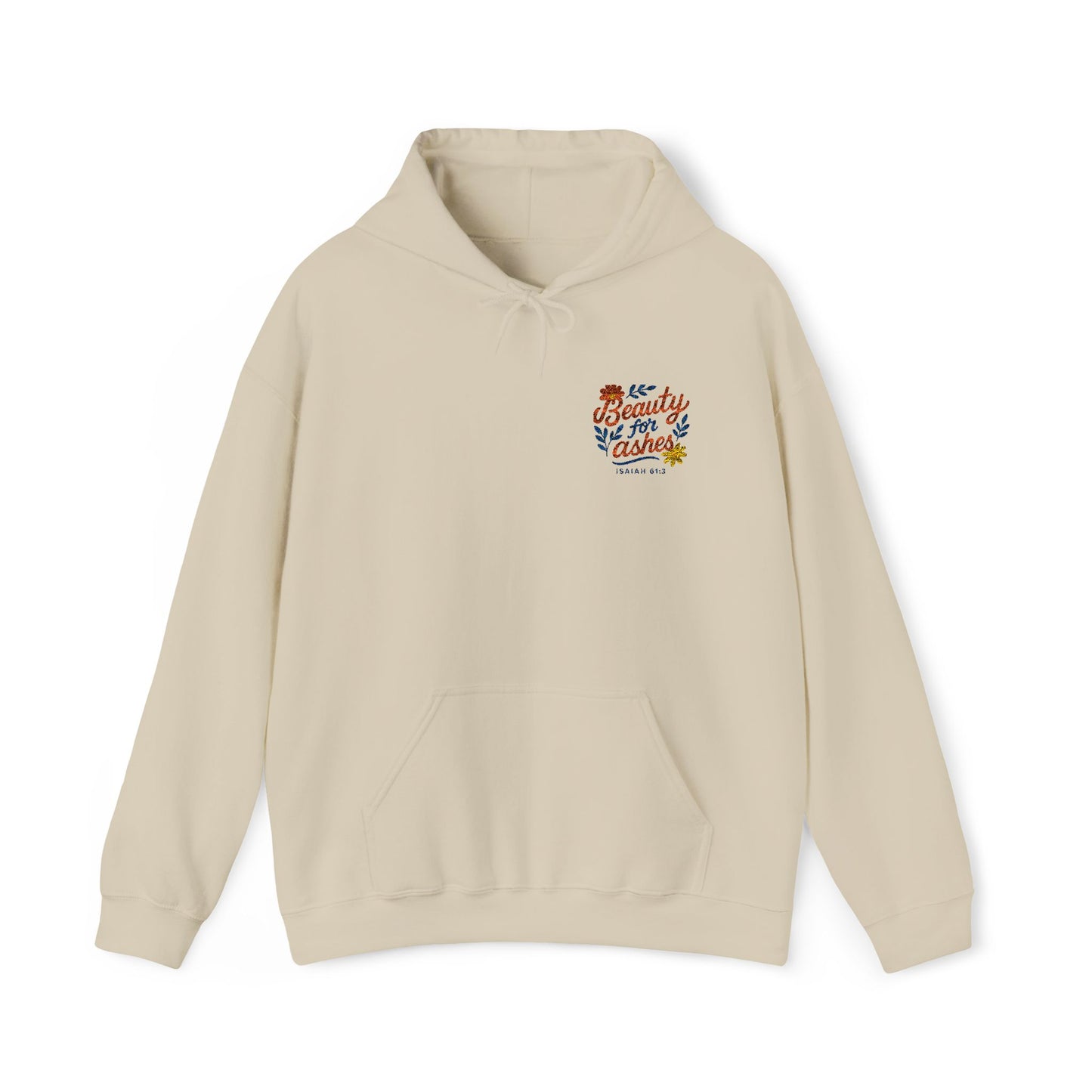 Colorful Floral Embroidered Designed Hoodie
