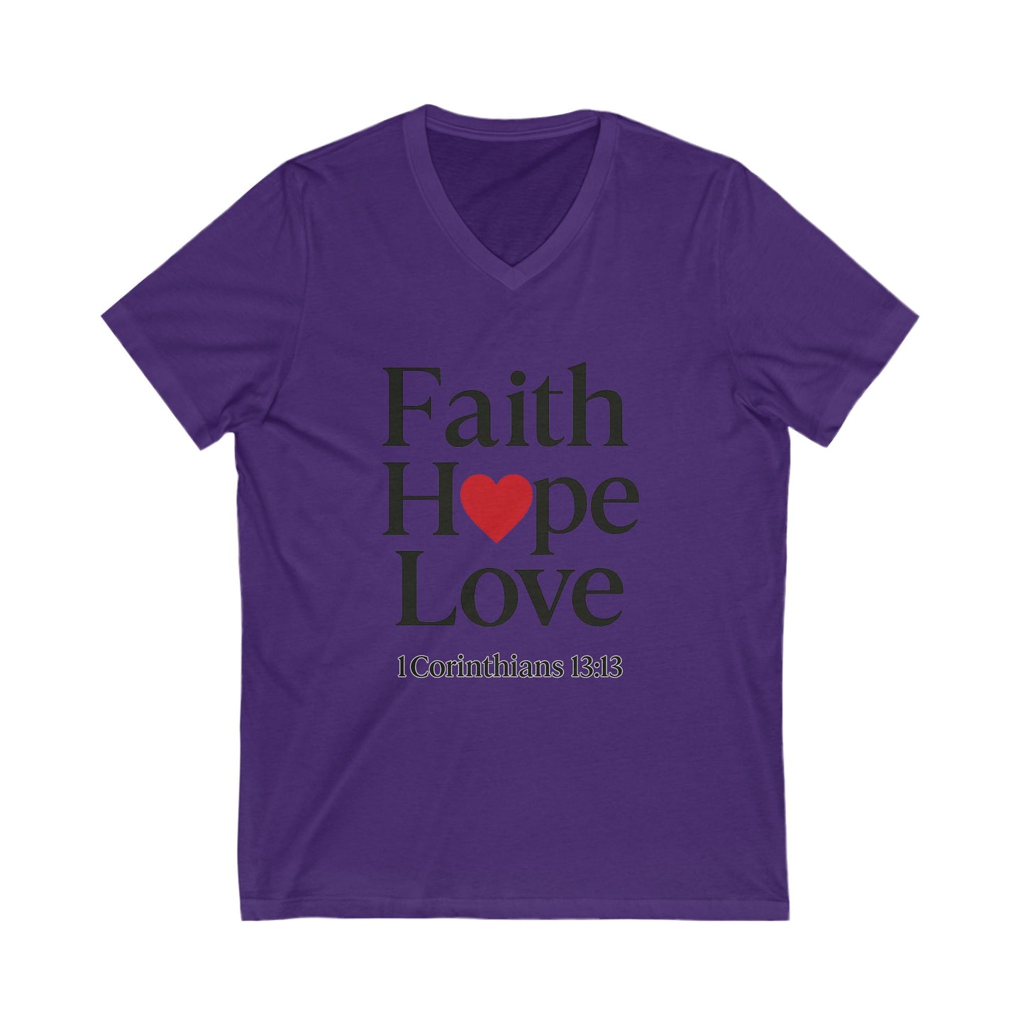 Faith, Hope & Love V-Neck Tee