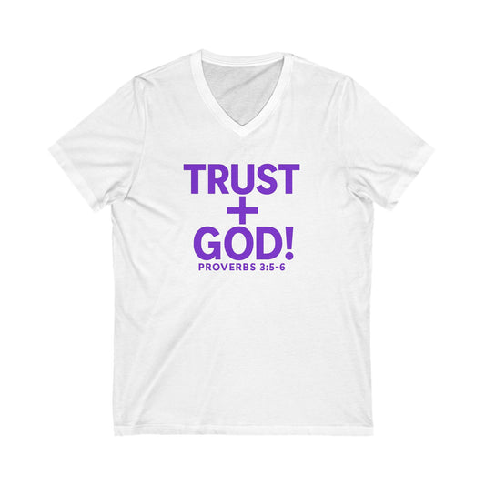 "Trust God"  Jersey Short Sleeve T-Shirt, Proverbs 3:5-6