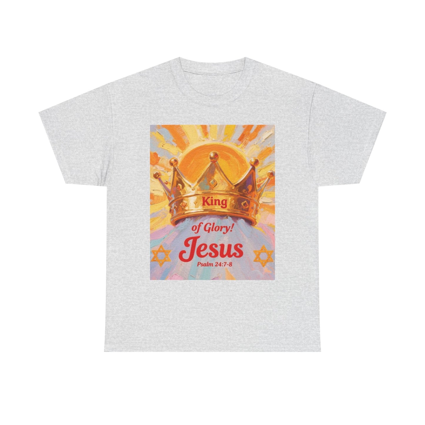 King of Glory Graphic Tee, Faith Based Shirt, Christian Apparel, Psalm 24:7-8 Tee