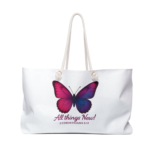 Butterfly Weekender Bag 'All things New!'