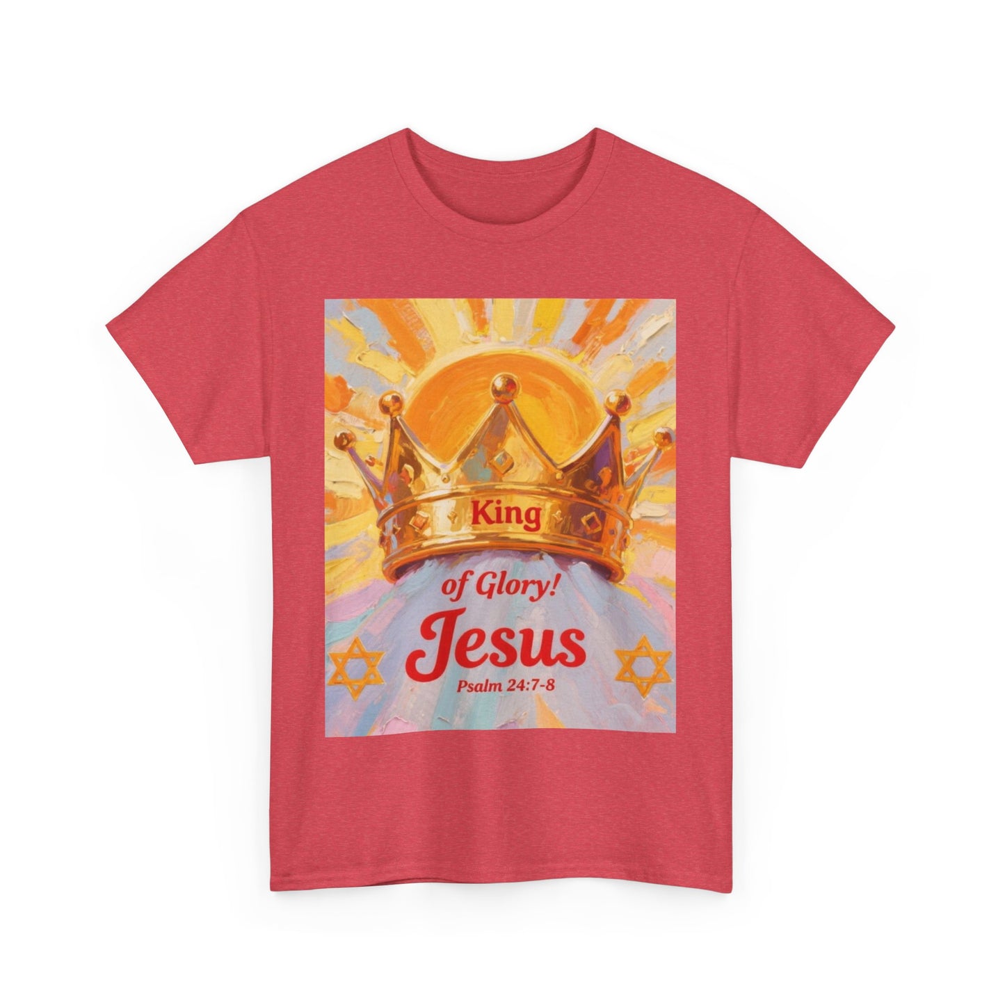 King of Glory Graphic Tee, Faith Based Shirt, Christian Apparel, Psalm 24:7-8 Tee