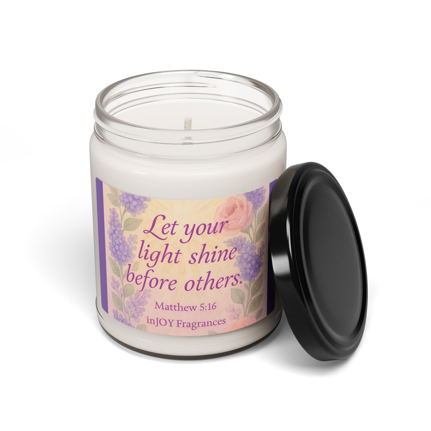 Inspirational 'Let Your Light Shine Before Others' Scented Soy Candle, Aromatherapy Gift, Home Décor, Motivational Candle, Spa Gift, Relaxation Candle, Matthew 5:16
