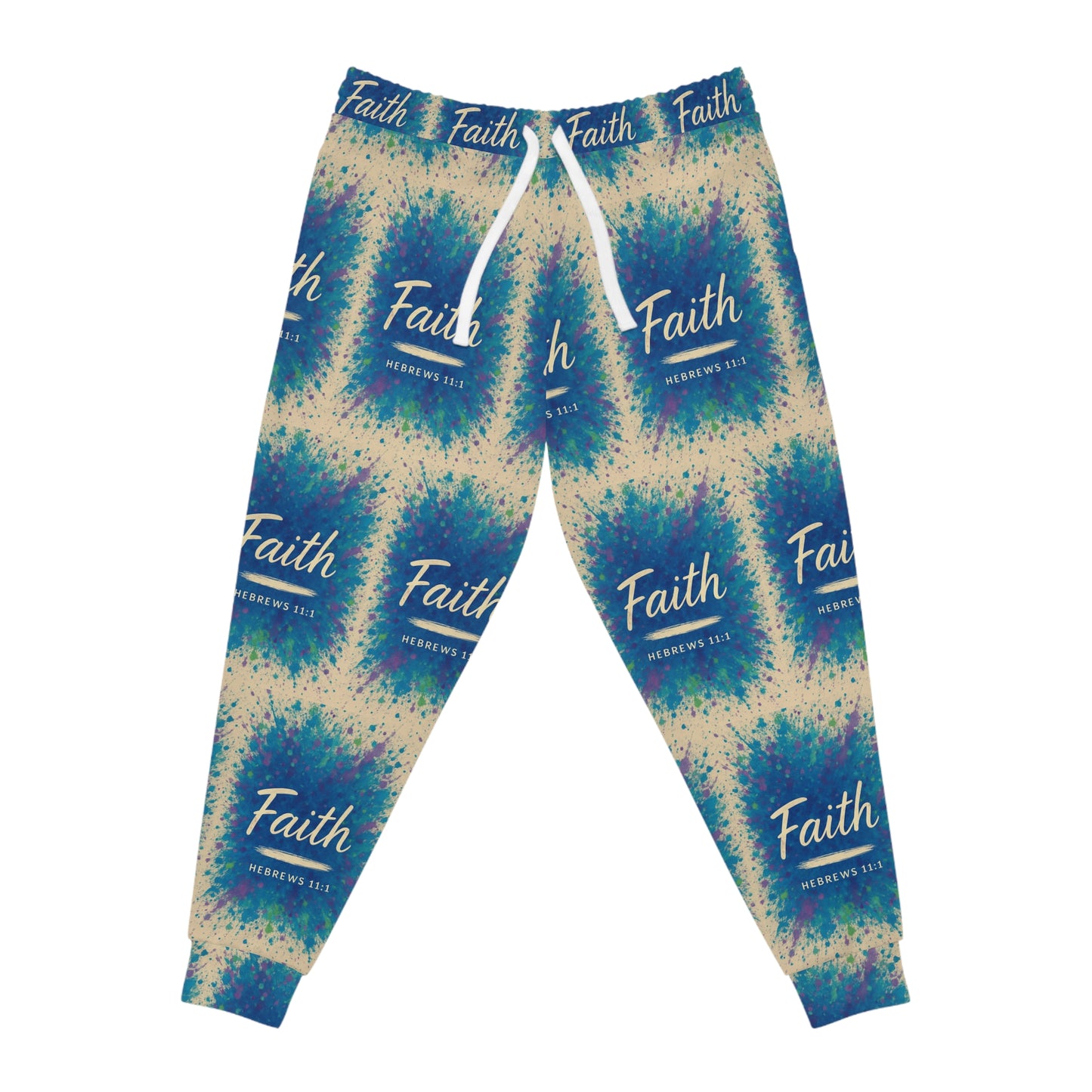 'Faith' Athletic Joggers (AOP), Hebrews 11:1