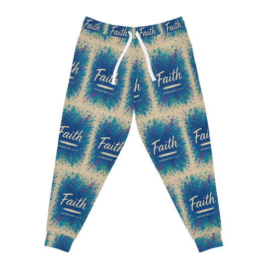 'Faith' Athletic Joggers (AOP), Hebrews 11:1