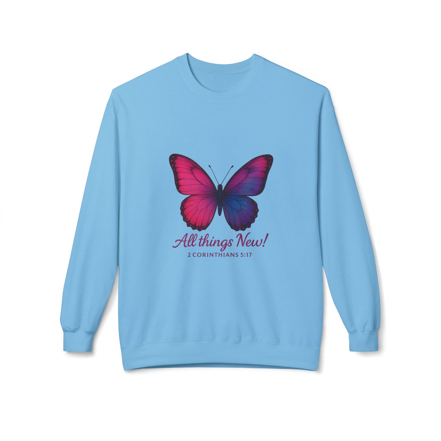 Butterfly Crewneck Sweatshirt - Inspirational Gift, Fleece Pullover