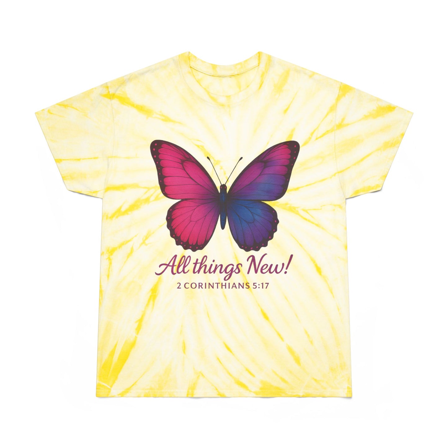 Tie-Dye Tee Shirt - 'All Things New'  2 Corinthians 5:17