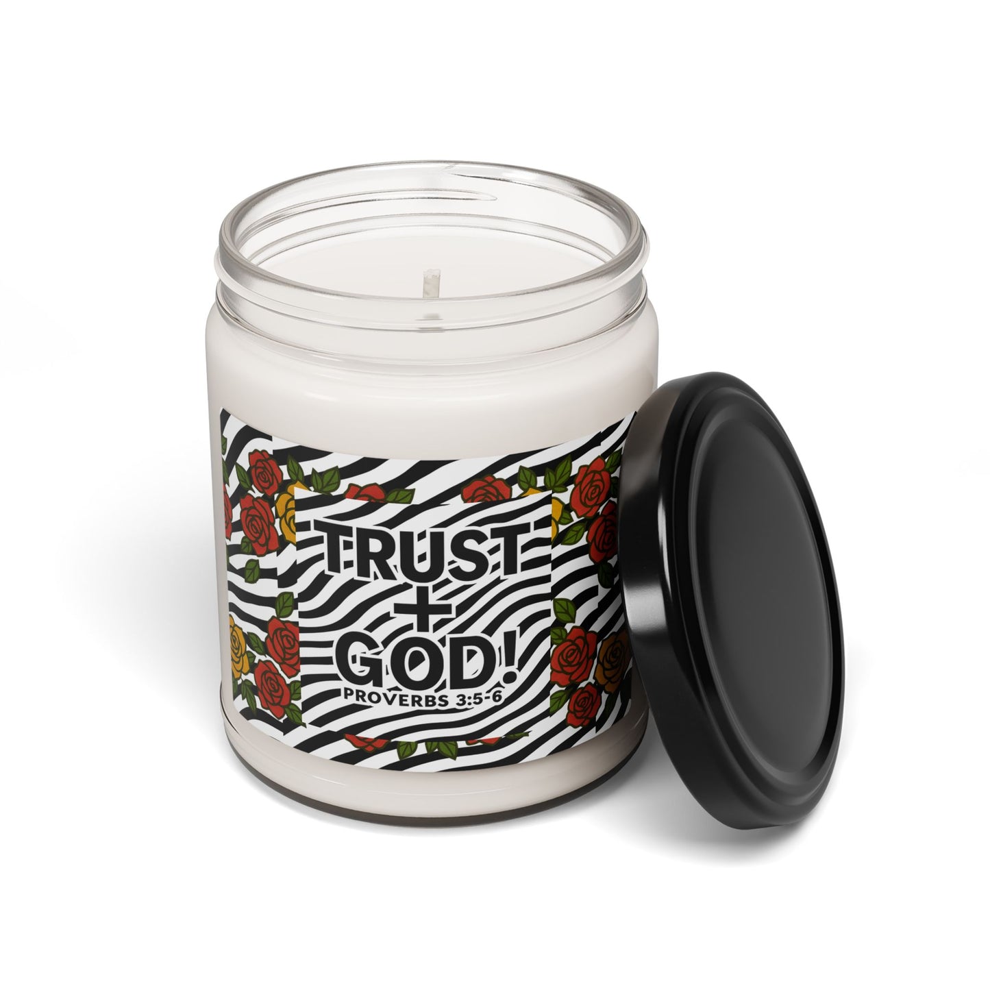 Soy Candle - Trust in God 9oz, Spiritual Gift, Home Fragrance