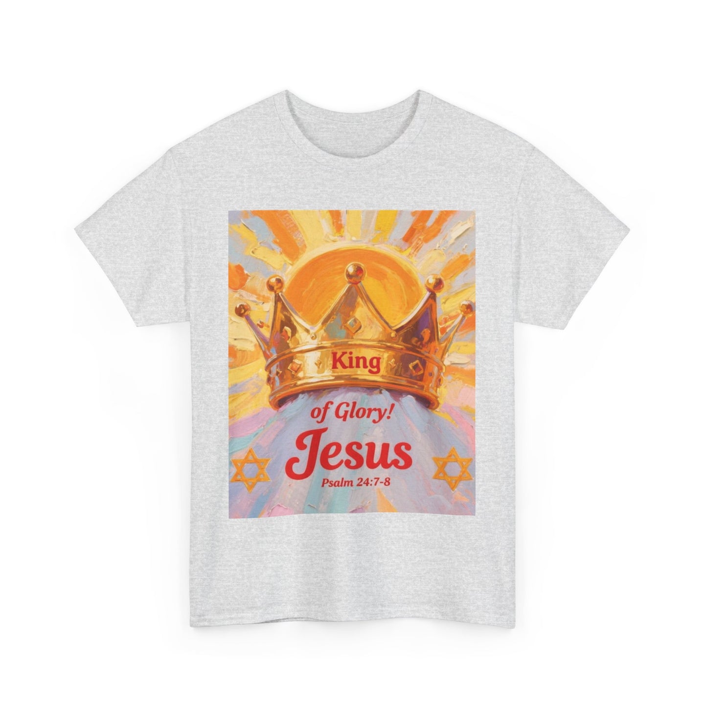 King of Glory Graphic Tee, Faith Based Shirt, Christian Apparel, Psalm 24:7-8 Tee