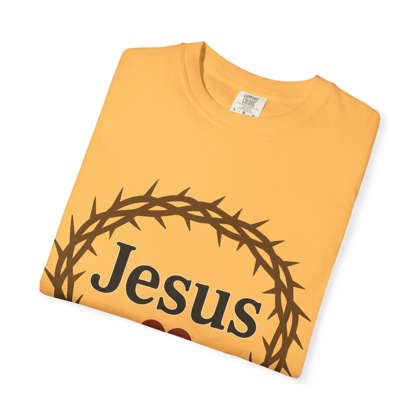 Garment-Dyed T-Shirt: Jesus Love Isaiah 53:5, Christian Apparel, Faith-Based Gift, Casual Wear, Spiritual Clothing, Inspirational Gift