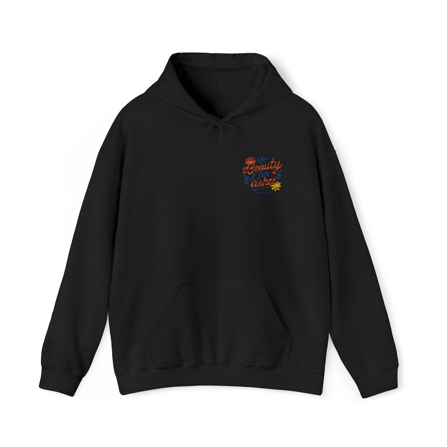 Colorful Floral Embroidered Designed Hoodie