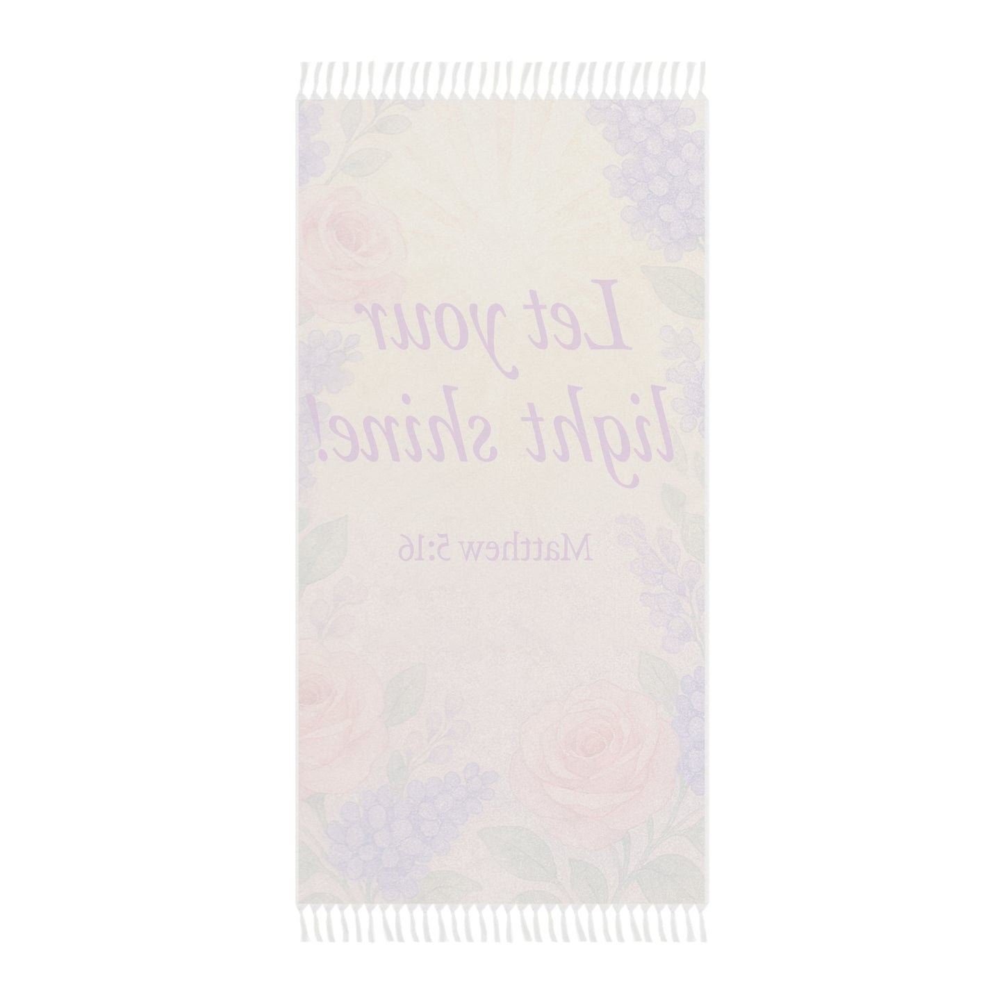 'Let Your Light Shine!' Boho Beach Cloth, Matthew 5:16