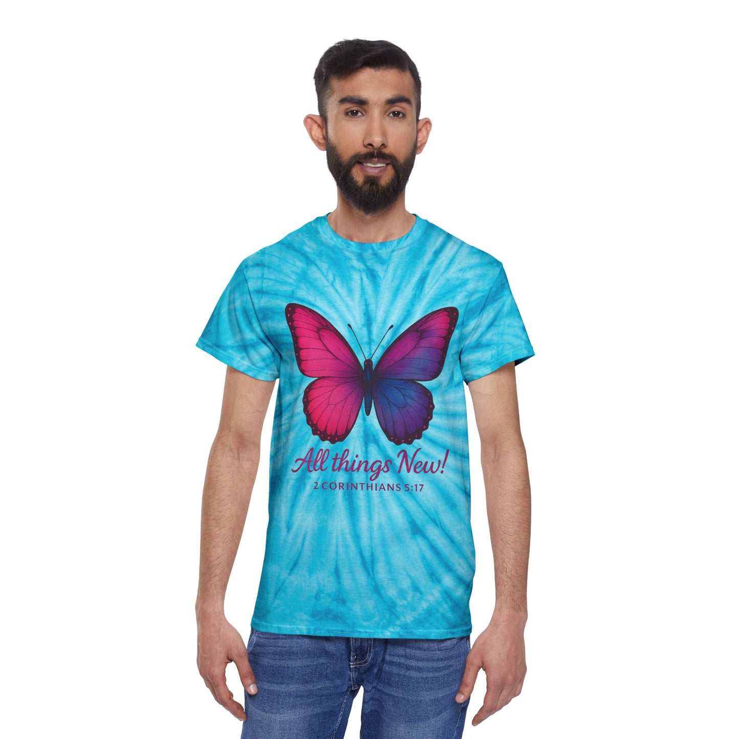 Tie-Dye Tee Shirt - 'All Things New'  2 Corinthians 5:17