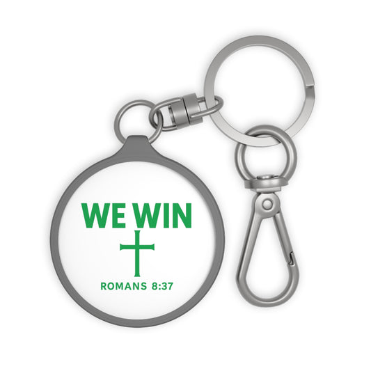 Keyring Tag 'We Win' Romans 8:37