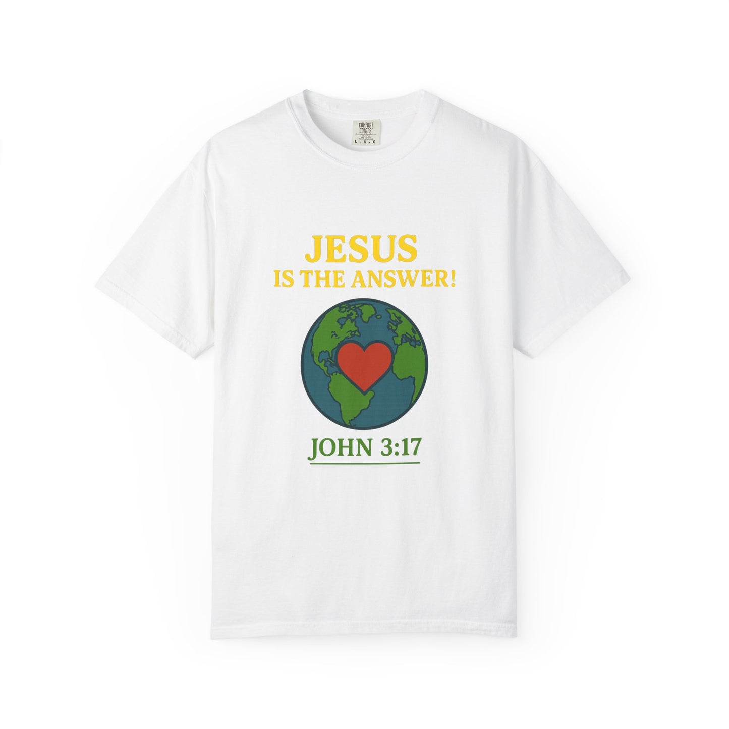 Christian Faith Tee 'Jesus is the Answer!' John 3:17