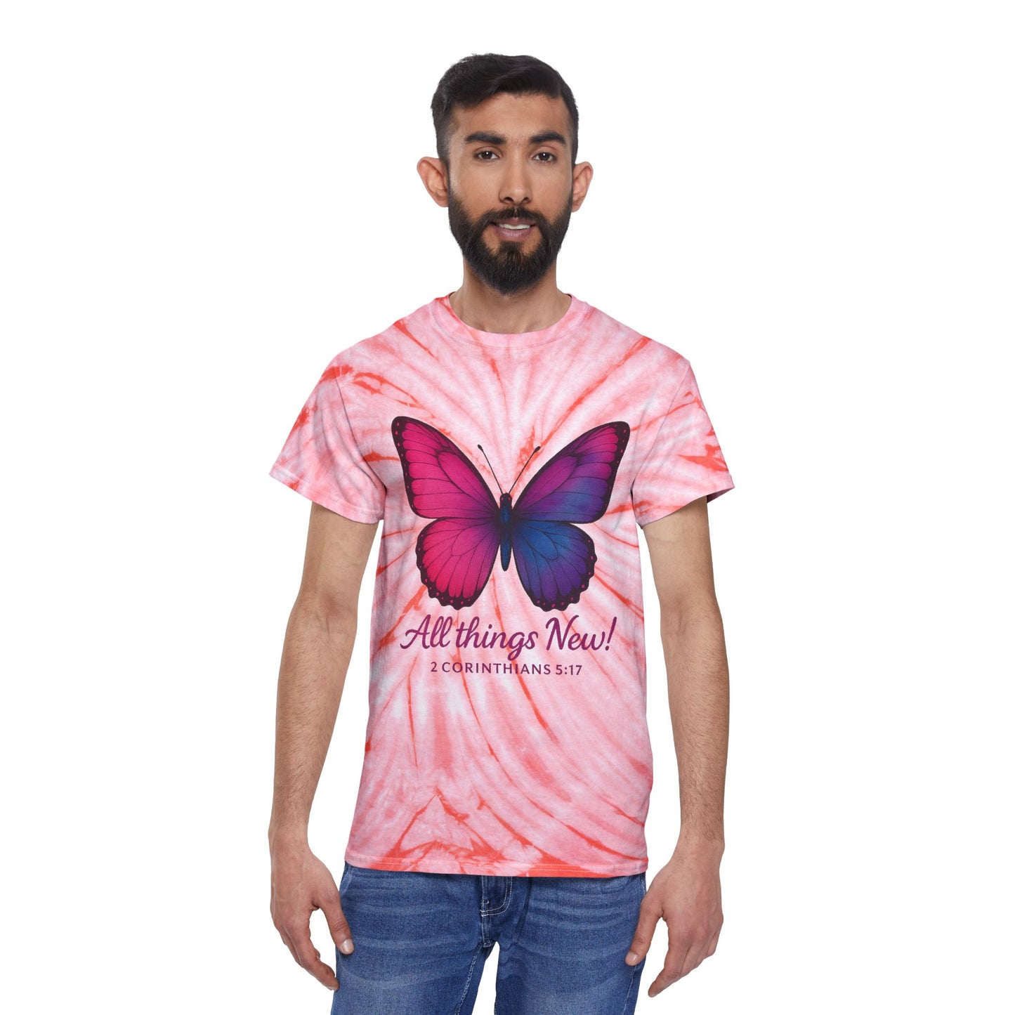 Tie-Dye Tee Shirt - 'All Things New'  2 Corinthians 5:17