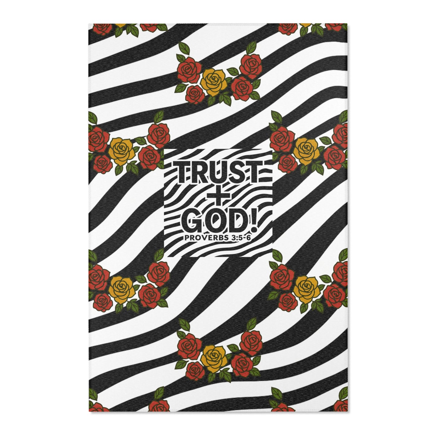 Faith-Inspired Trust God Area Rug, Home Decor