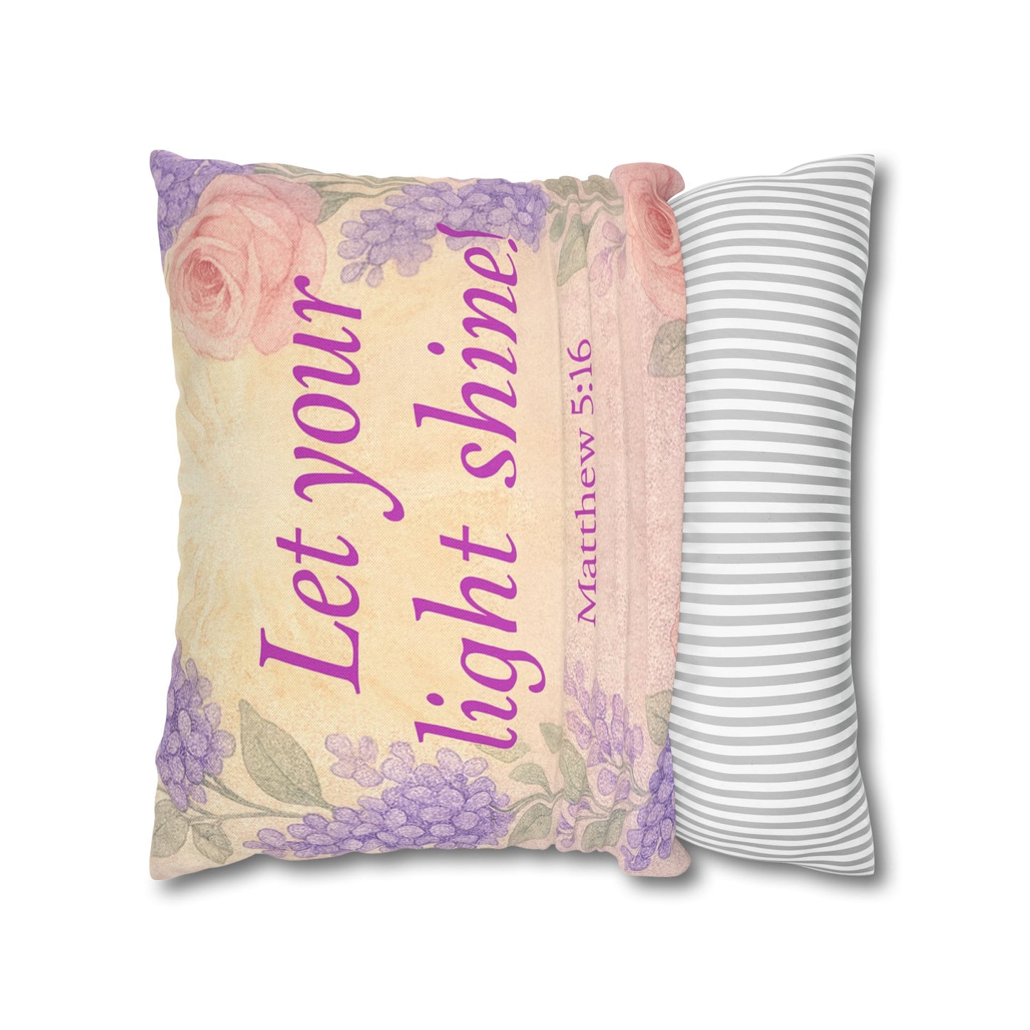 ‘Let Your Light Shine!’ Inspirational Pillowcase