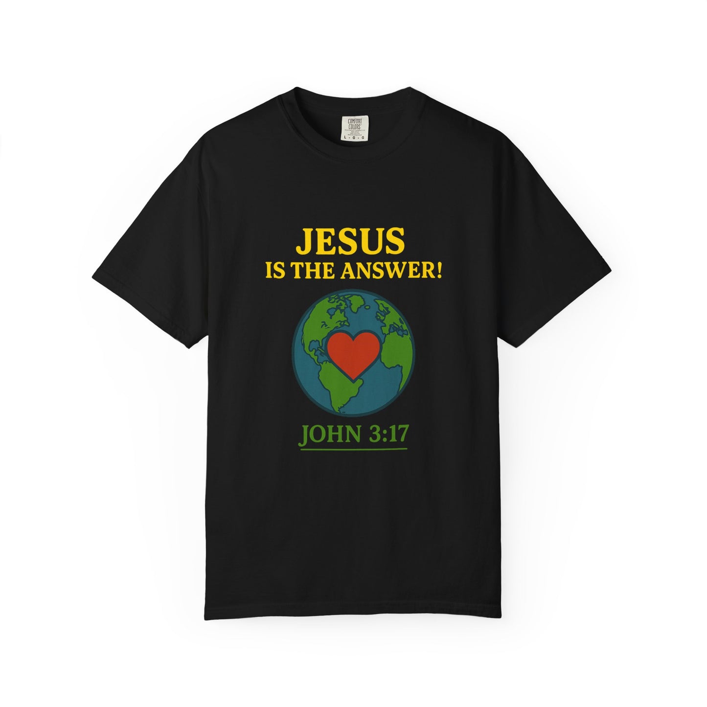 Christian Faith Tee 'Jesus is the Answer!' John 3:17