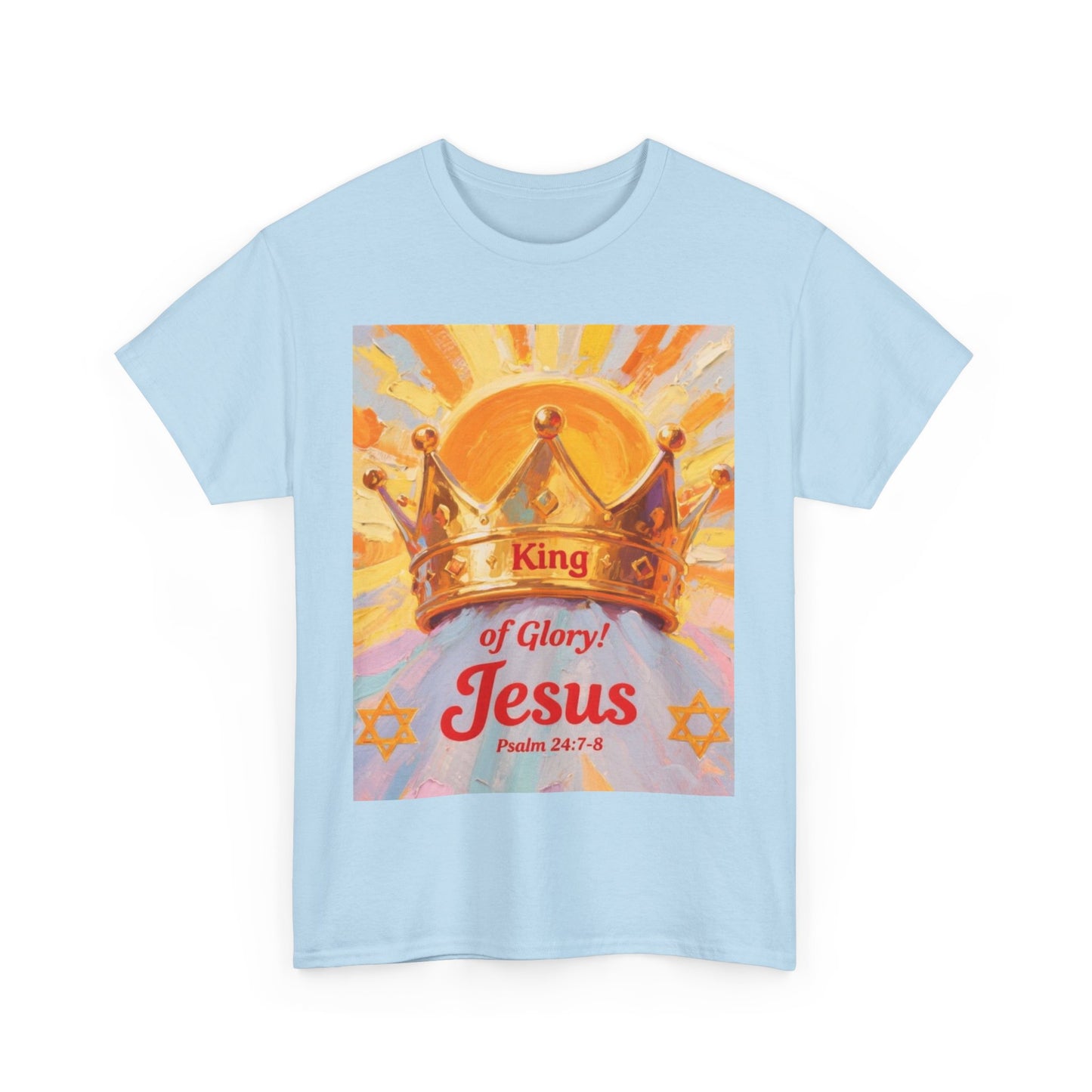 King of Glory Graphic Tee, Faith Based Shirt, Christian Apparel, Psalm 24:7-8 Tee