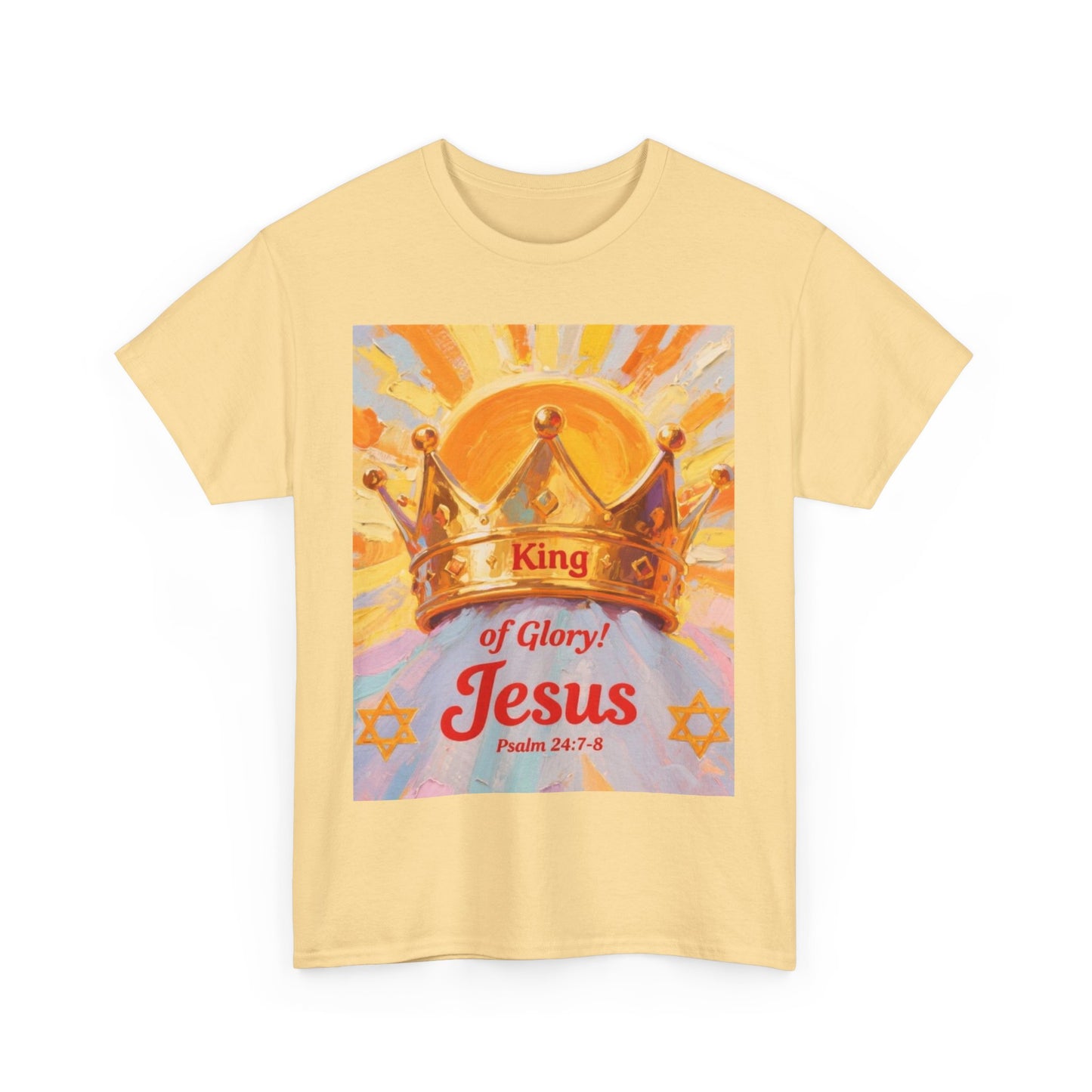 King of Glory Graphic Tee, Faith Based Shirt, Christian Apparel, Psalm 24:7-8 Tee