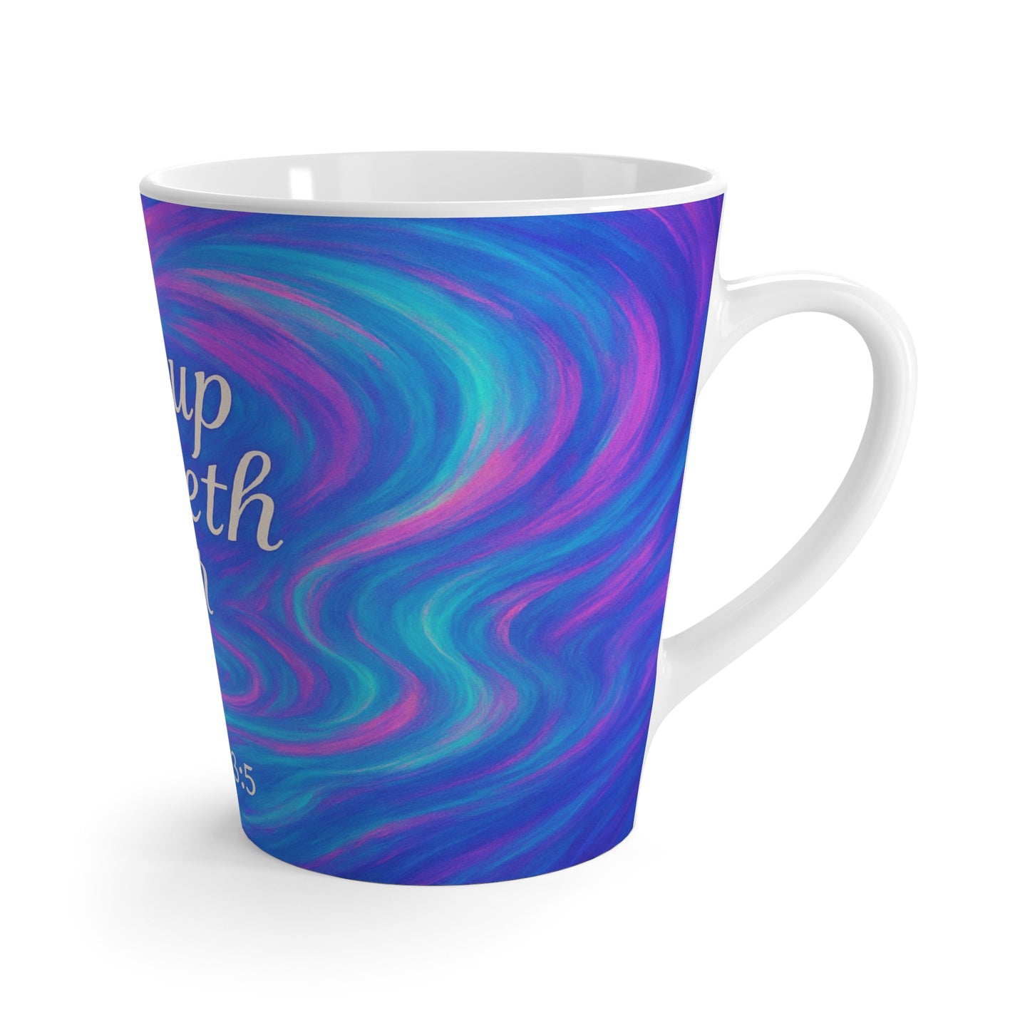 Latte Mug - 'My Cup Runneth Over' Psalm 23:5