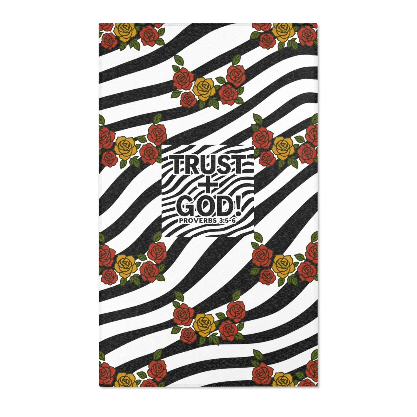 Faith-Inspired Trust God Area Rug, Home Decor