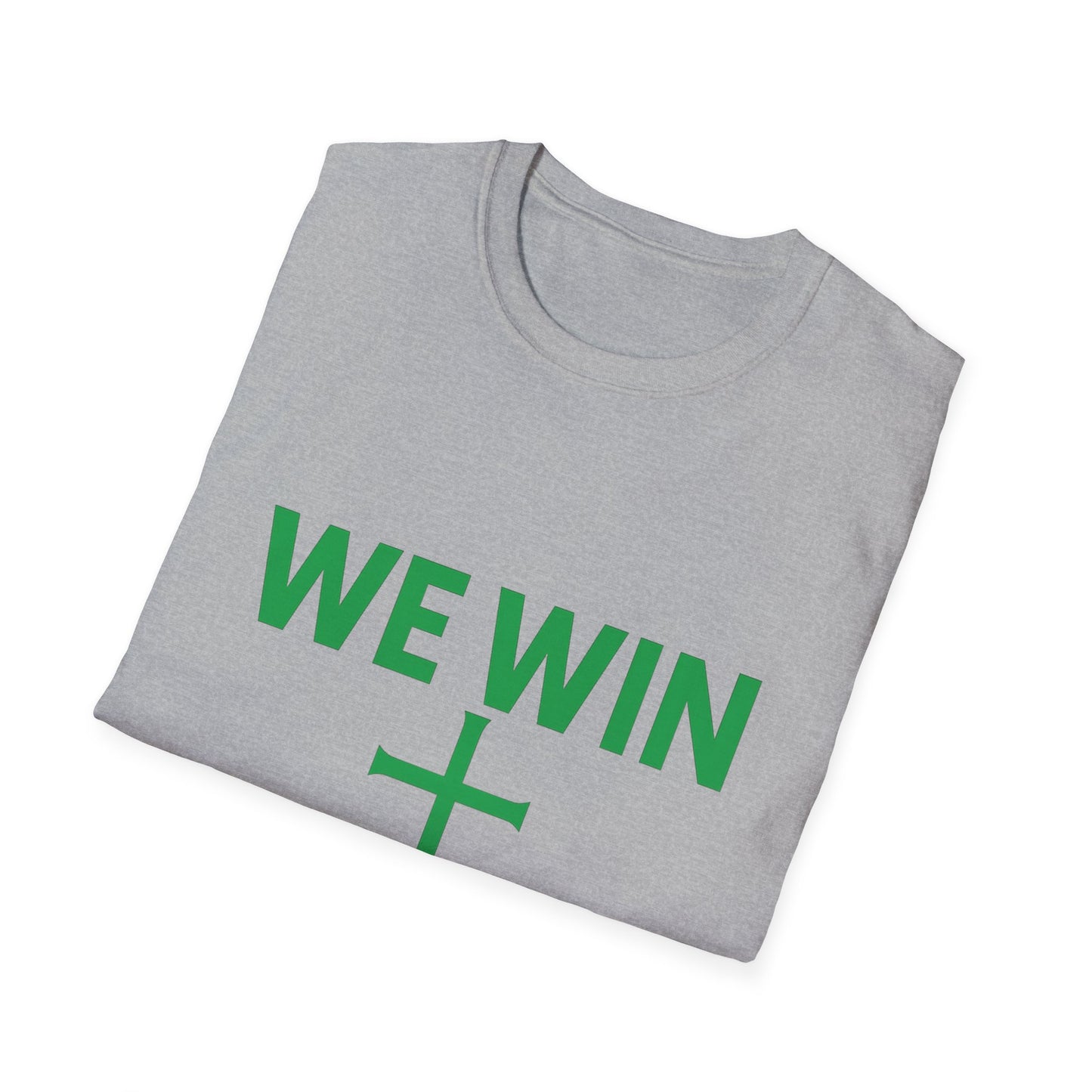 Faith-Inspired T-Shirt - 'We Win' Romans 8:37 Christian Tee