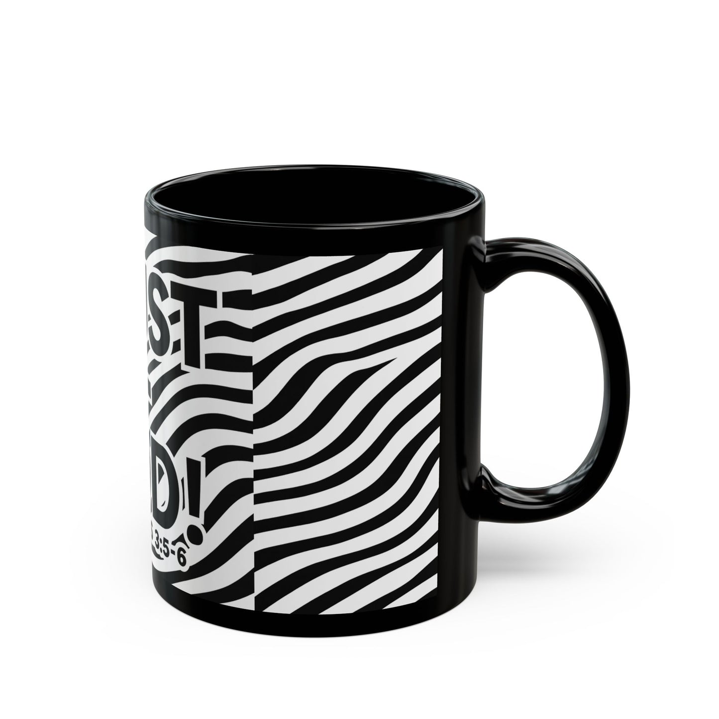 Inspirational 'Trust God' Mug in Zebra Print